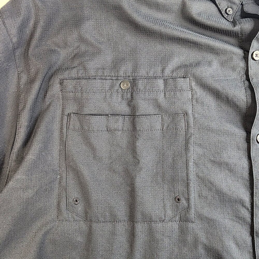 Columbia PFG Bahama Shirt Mens 5XT Tall Black Short Sleeve Vented Omni Shade - Picture 4 of 14